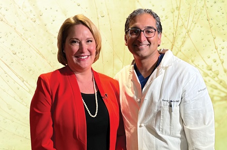 Geralyn Ritter and Samir Mehta, MD, reunited at PPMC recently for an interview with Stephanie Stahl of CBS3 News.